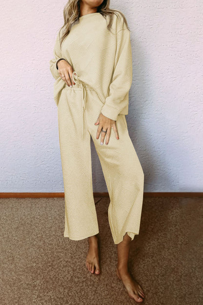 Dahlia Ultra Loose Textured 2pcs Slouchy Outfit
