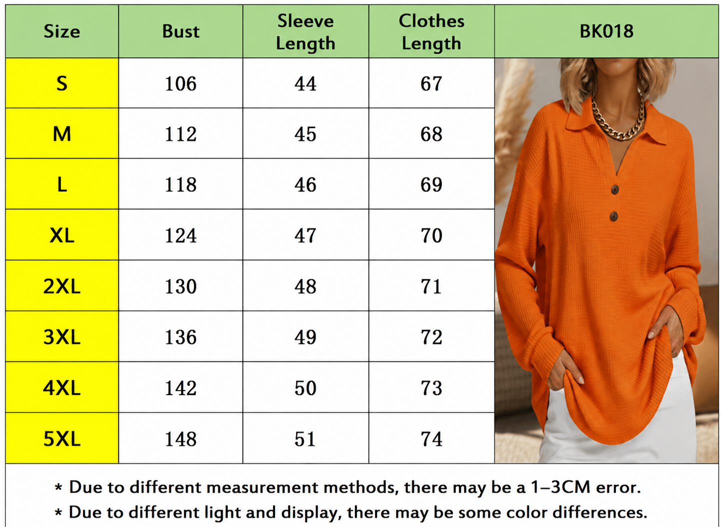 Women’s Waffle Knit Henley Top Collared V Neck Pullover