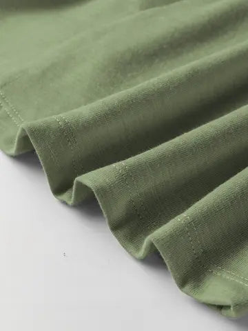 Grass Green V Neck Long Sleeve Casual Knit Top