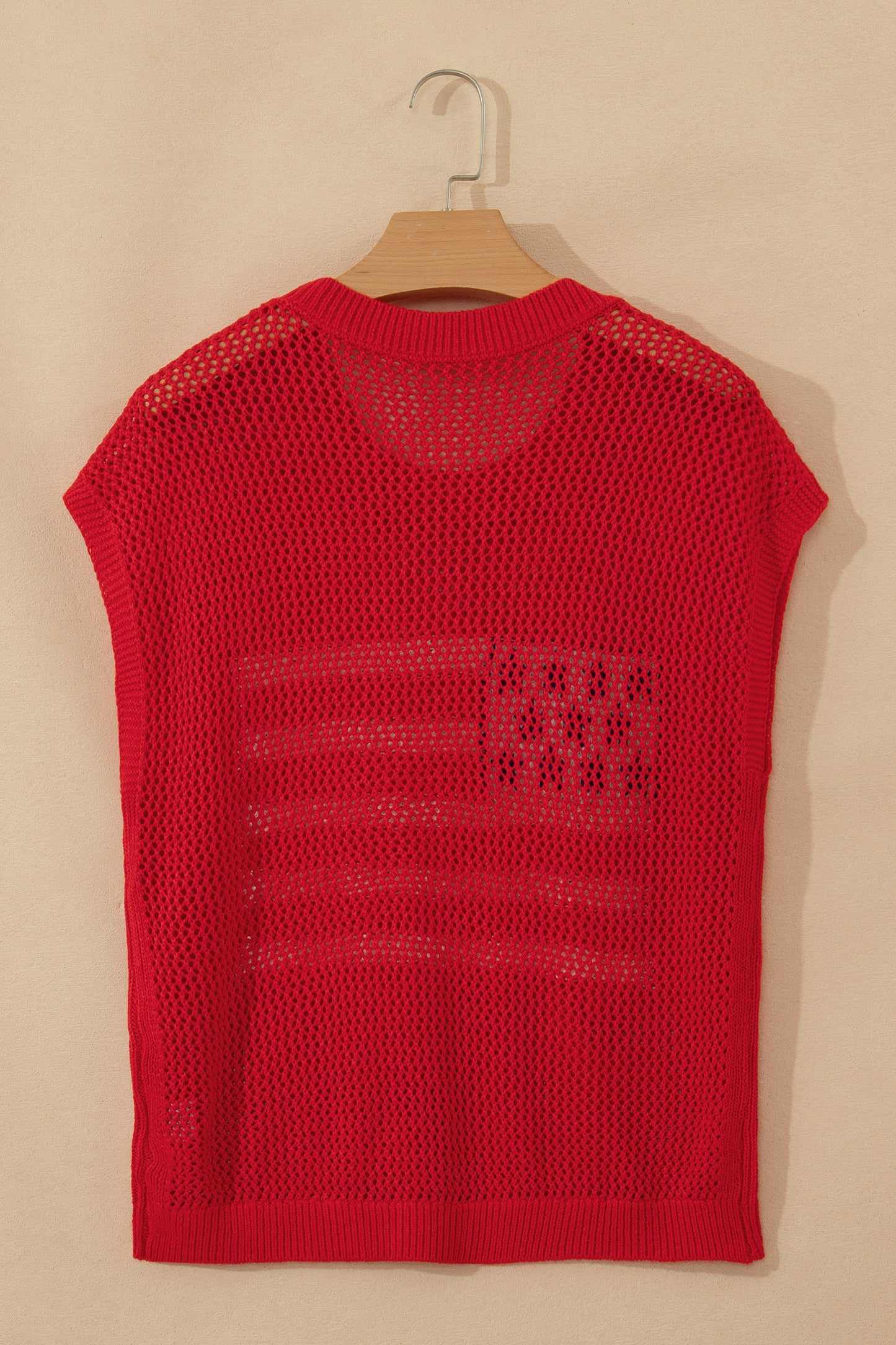 American Flag Knit Sweater Vest Patriotic Summer Top