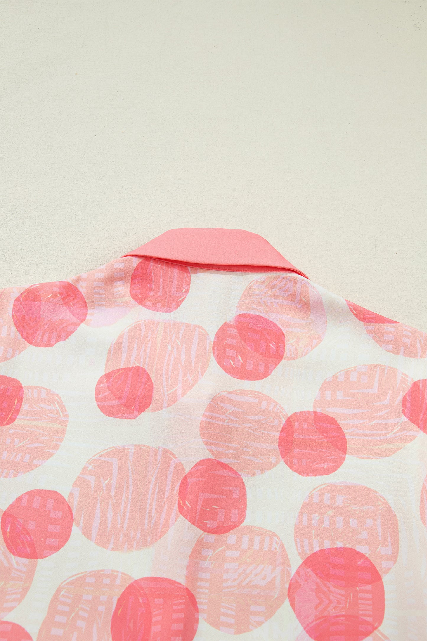 Abstract Dot Print Babydoll Top Women Ruffle Sleeve