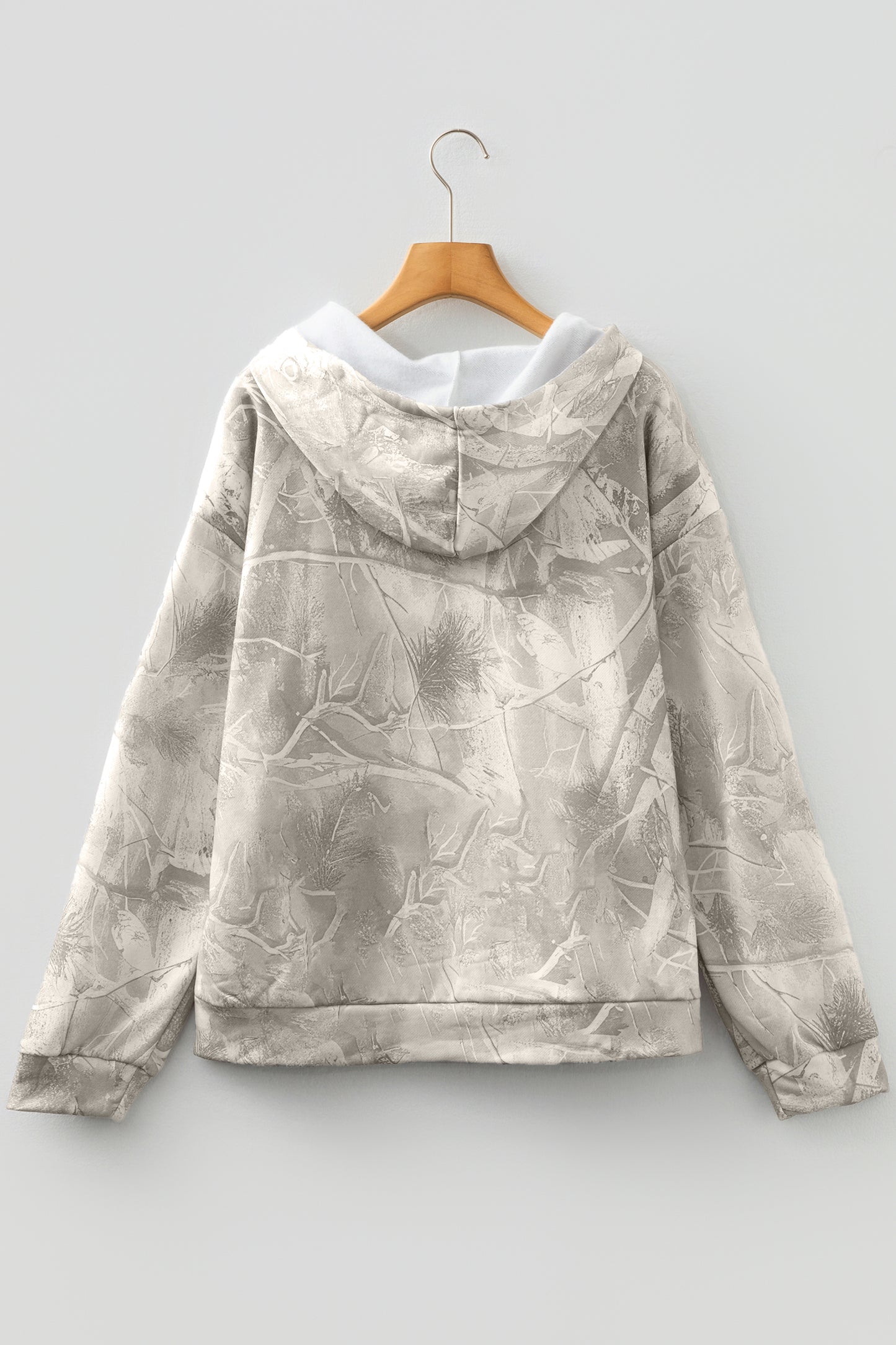 Woodland Camo Oversized Hoodie Pullover for Women
