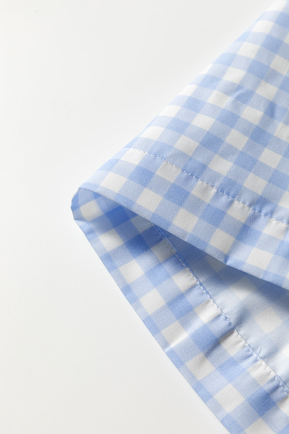 Plaid Smocked High Waist Wide Leg Casual Pants