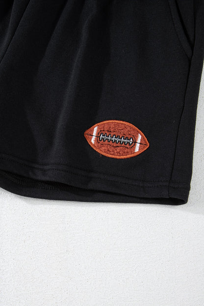 Game Day Football Graphic Pullover Shorts Lounge Set