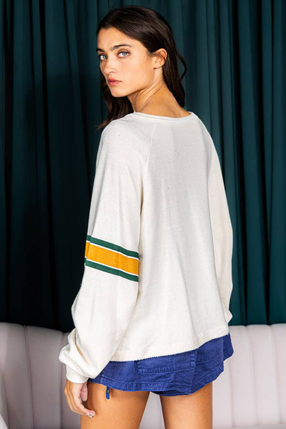 Vintage 76 Graphic Raglan Long Sleeve Sporty Tee
