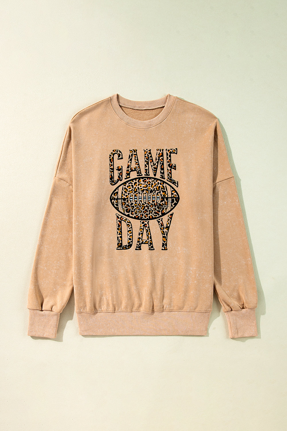 Leopard Game Day Football Oversized Graphic Sweatshirt