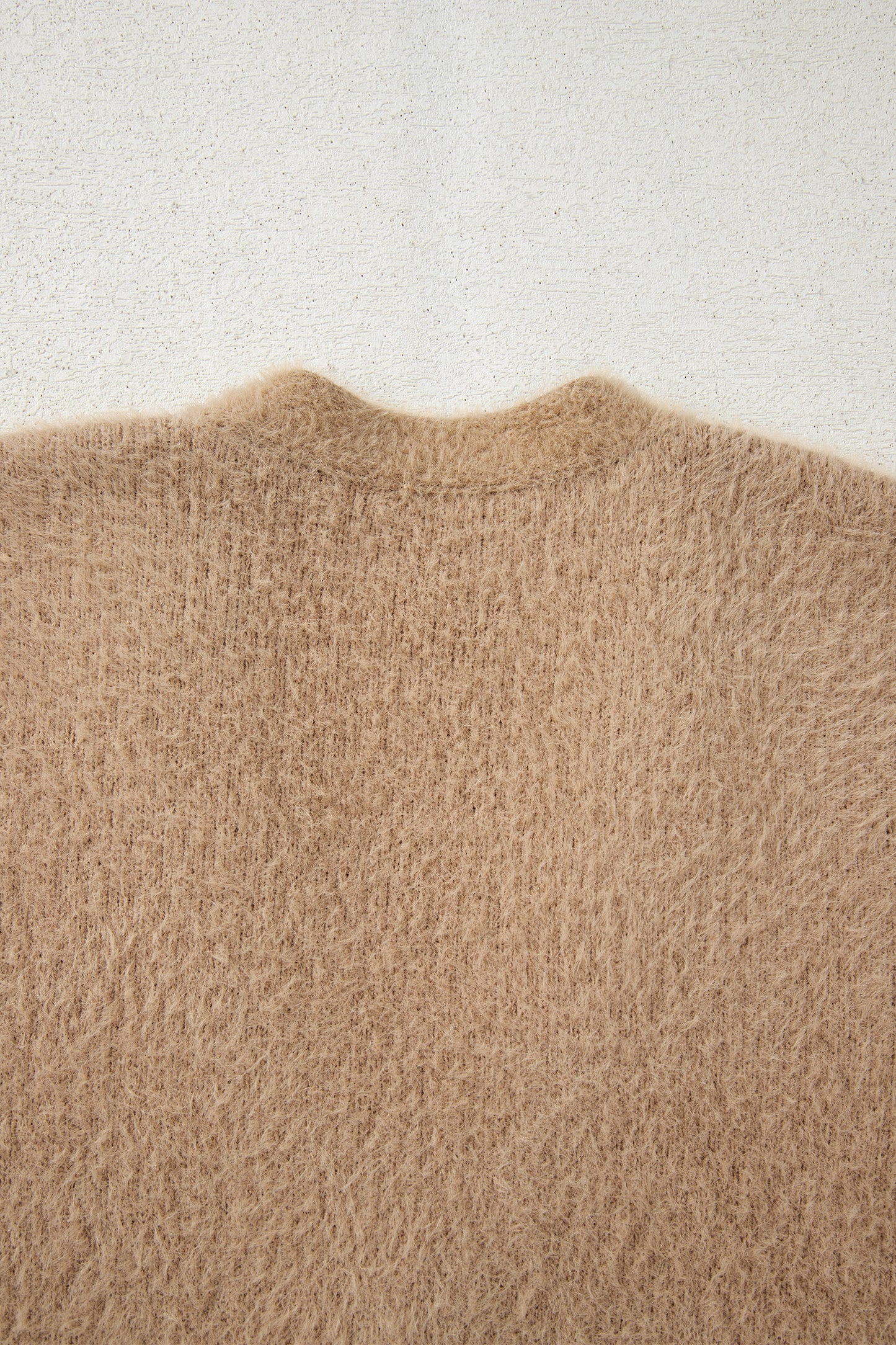 Soft Fuzzy Button Front Long Knit Cardigan with Pockets