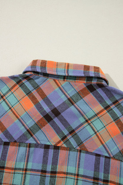 Vintage Plaid Button Down Shirt – Western Fall Layering Top