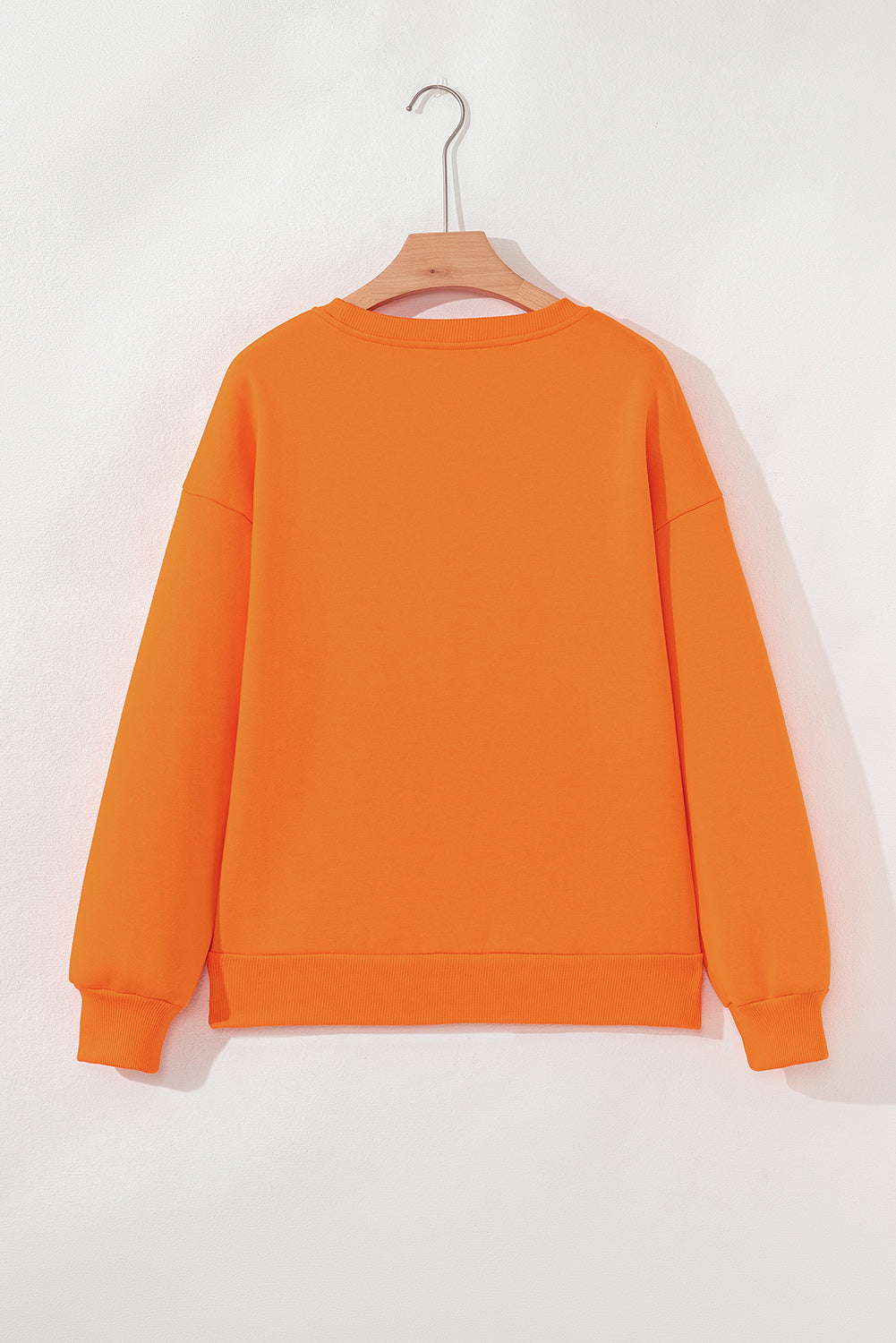Sequin Skeleton Pumpkin Halloween Crewneck Sweatshirt