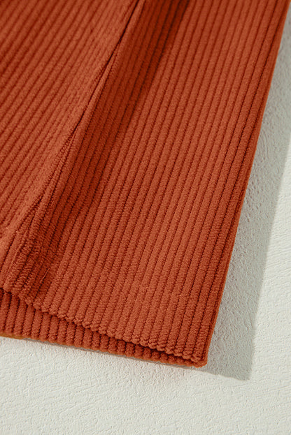 Sleeveless Corduroy Jumper Dress with Utility Pockets