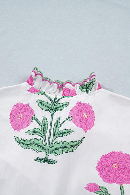 Floral Embroidered V Neck Mini Dress Women Casual