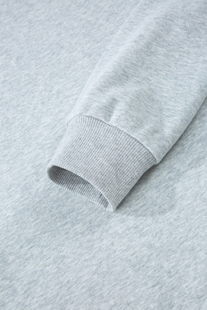 Oversized Mock Neck Sweatshirt Drop Shoulder Pullover