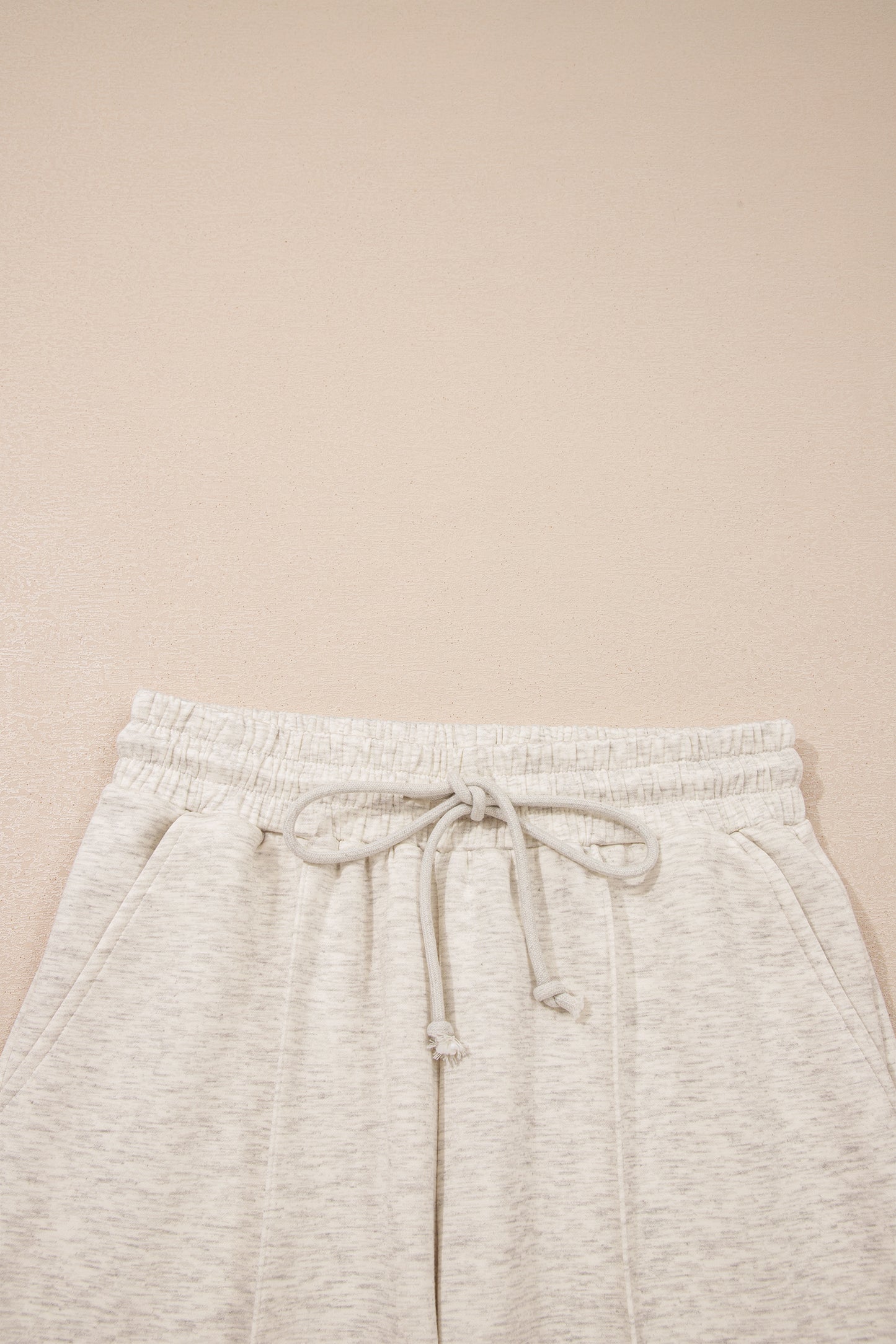 Light Grey Polo Tee & Drawstring Casual Pant Set – Sporty Chic