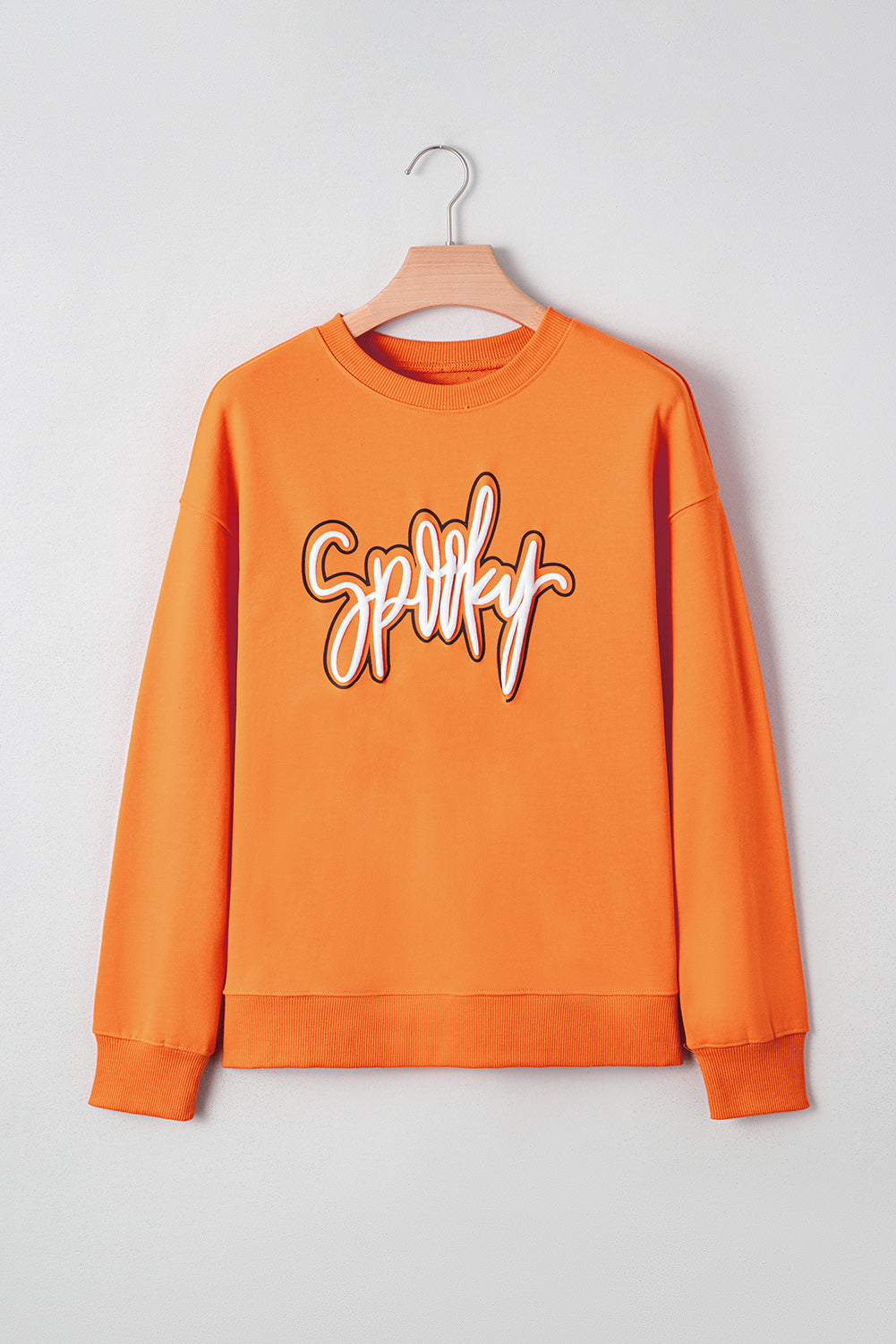 Spooky Graphic Halloween Crew Neck Sweatshirt