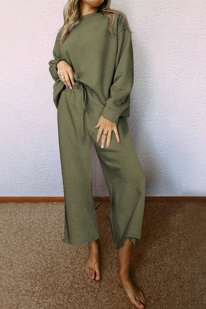 Dahlia Ultra Loose Textured 2pcs Slouchy Outfit