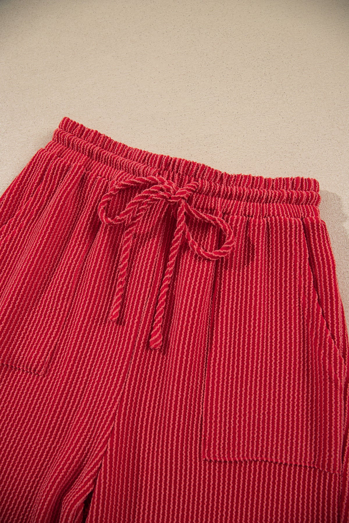 JOLLY Ribbed Knit Long Sleeve Top and Pants Set