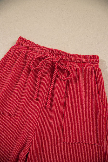 JOLLY Ribbed Knit Long Sleeve Top and Pants Set