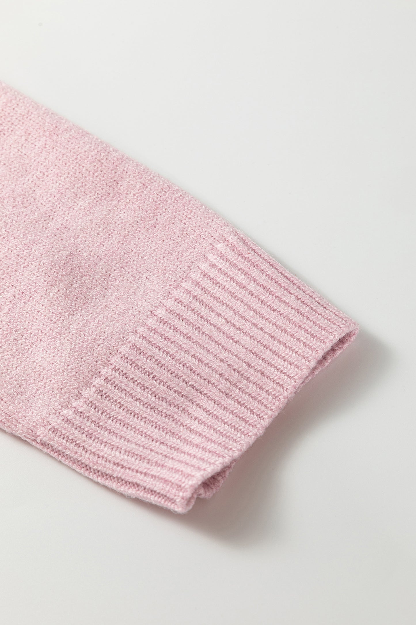 Valentine Pink Love Script Corded Knit Sweater