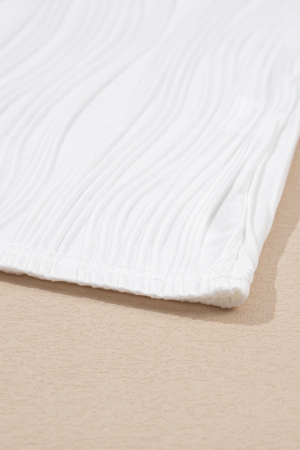 Ribbed V Neck Button Cap Sleeve Knit Top Casual