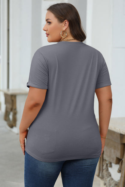White Casual Crew Neck Short Sleeve Basic Tee