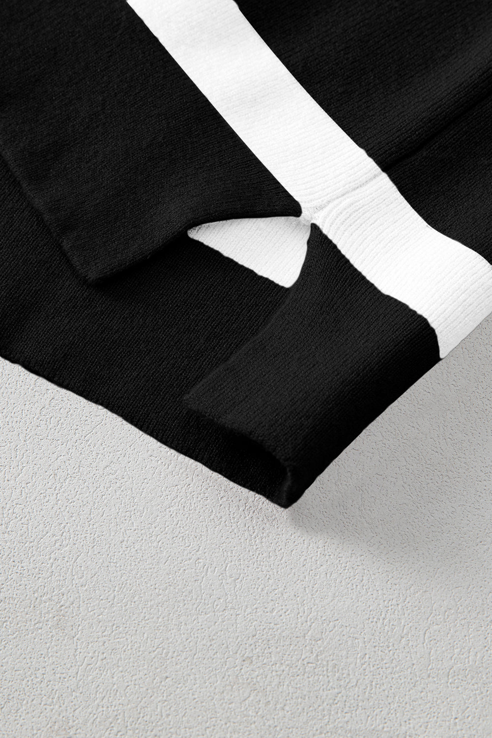 Neutral Colorblock Knit Sweater – Oversized Pullover