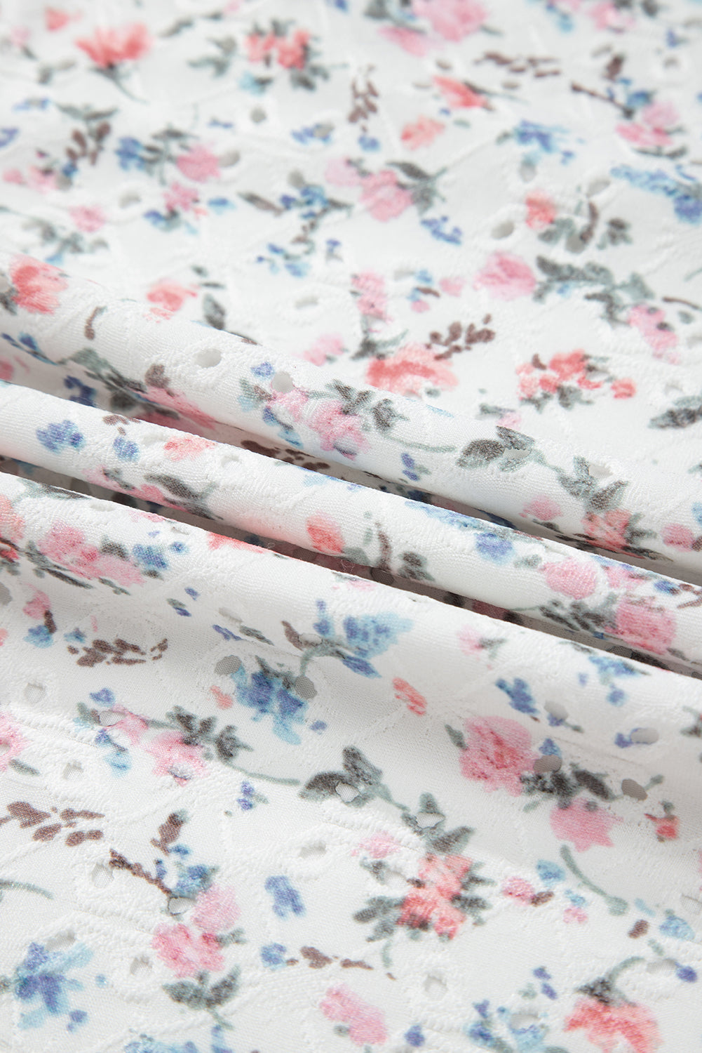 Floral Square Neck Fitted Top Long Sleeve Coquette Shirt