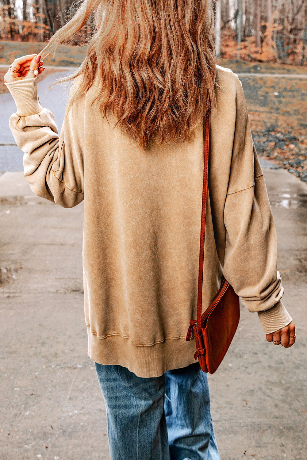 Leopard Game Day Football Oversized Graphic Sweatshirt