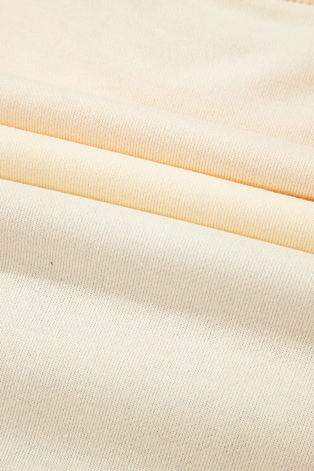 Mauve Colorblock Drop Shoulder Oversized Sweatshirt