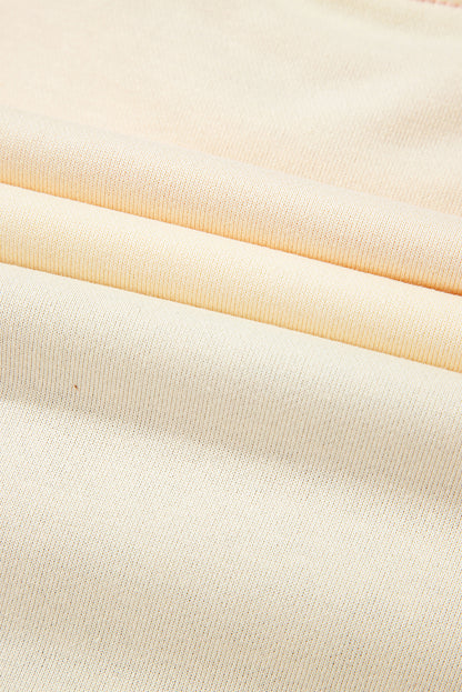 Mauve Colorblock Drop Shoulder Oversized Sweatshirt