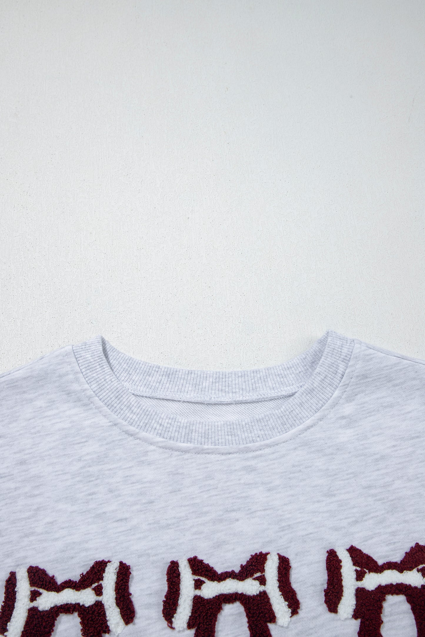 Chenille Bow Embroidered Game Day Oversized Sweatshirt