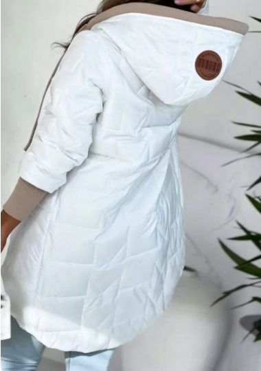 Women's Hooded Quilted Puffer Jacket Oversized Zip Coat