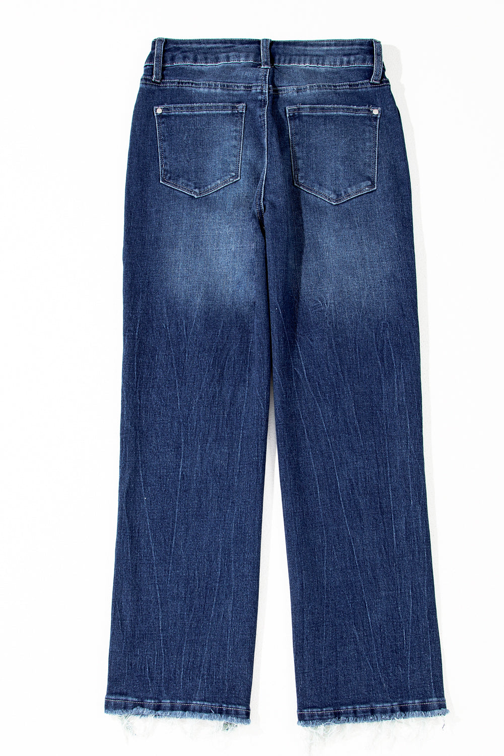 High Waist Flared Jeans with Raw Hem