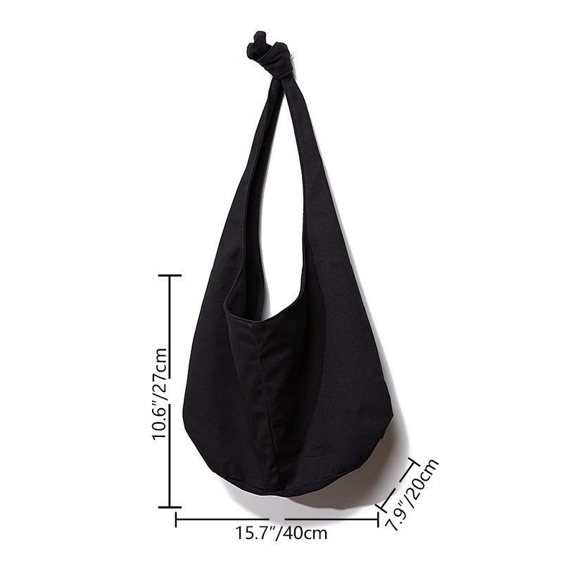 Minimalist Canvas Slouchy Shoulder Hobo Bag for Women