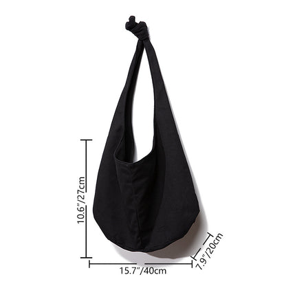 Minimalist Canvas Slouchy Shoulder Hobo Bag for Women