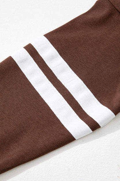 Varsity Stripe Drop Shoulder Oversized Women’s Sweatshirt