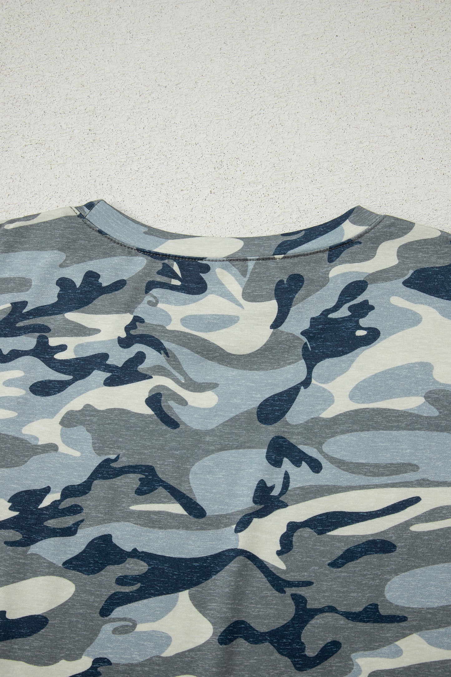Green Camo Print Crew Neck Short Sleeve T Shirt