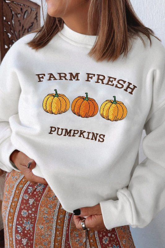 Farm Fresh Pumpkins Graphic Fall Thanksgiving Sweatshirt