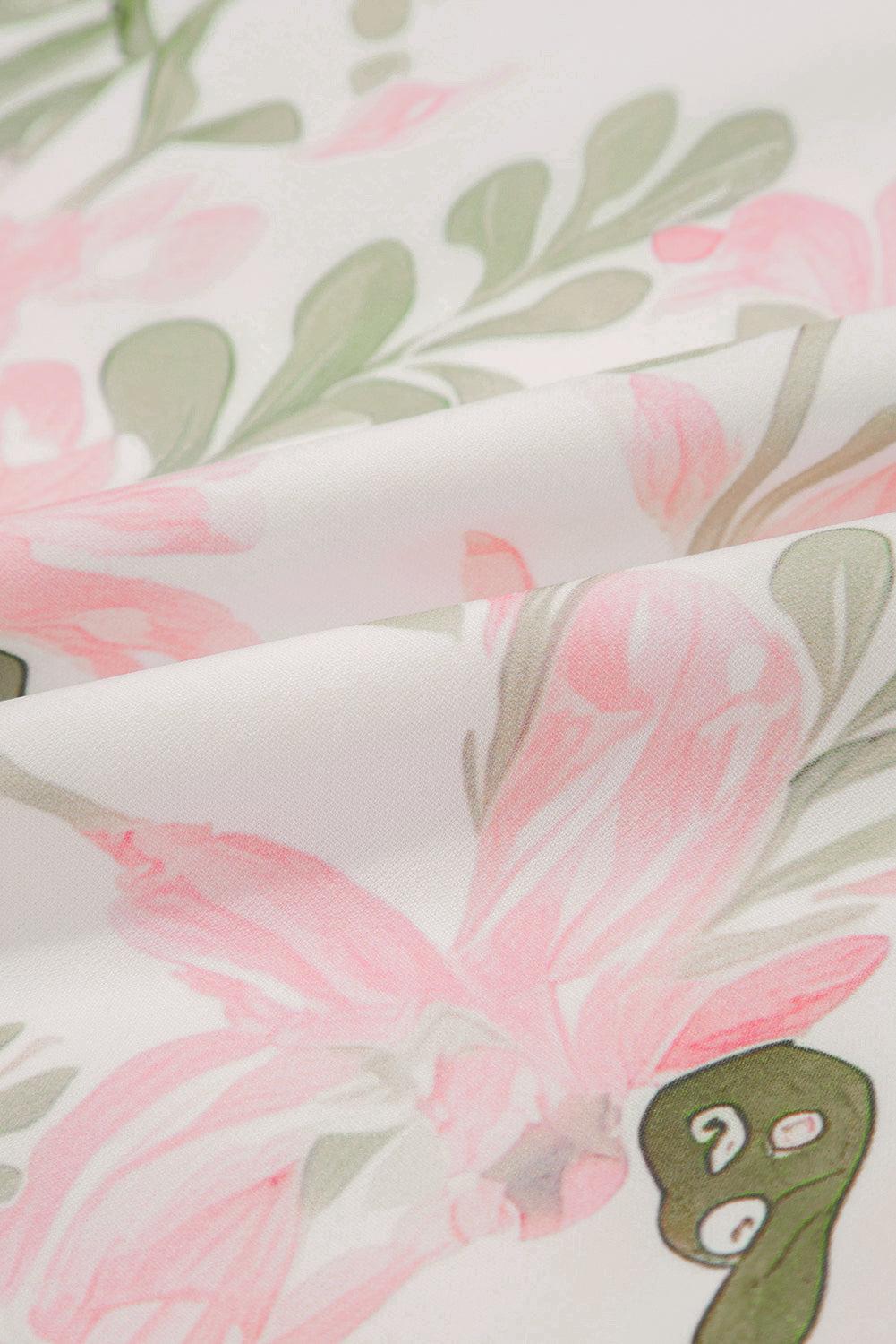 Sky Blue Floral Ruffle Sleeve Tie Neck Mini Dress