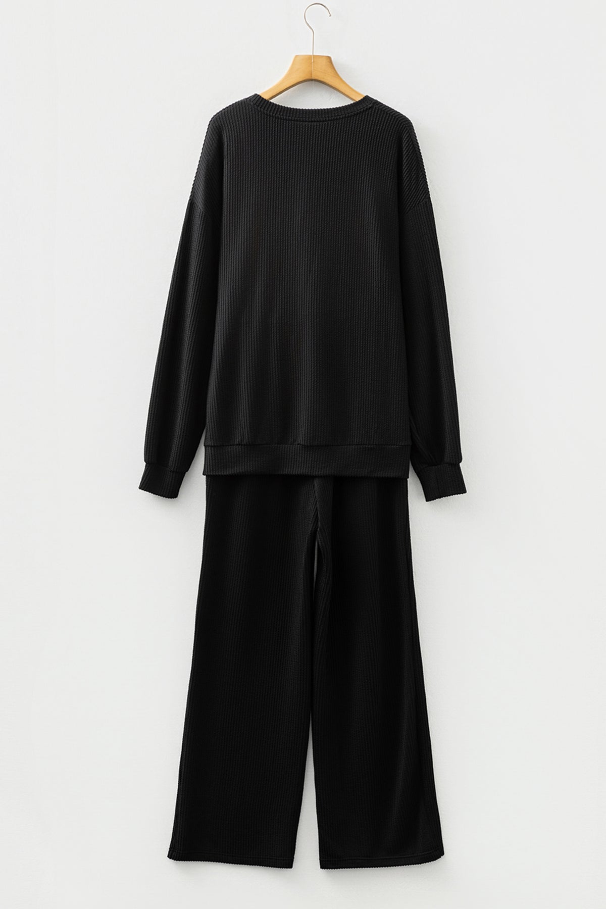 JOLLY Ribbed Knit Long Sleeve Top and Pants Set