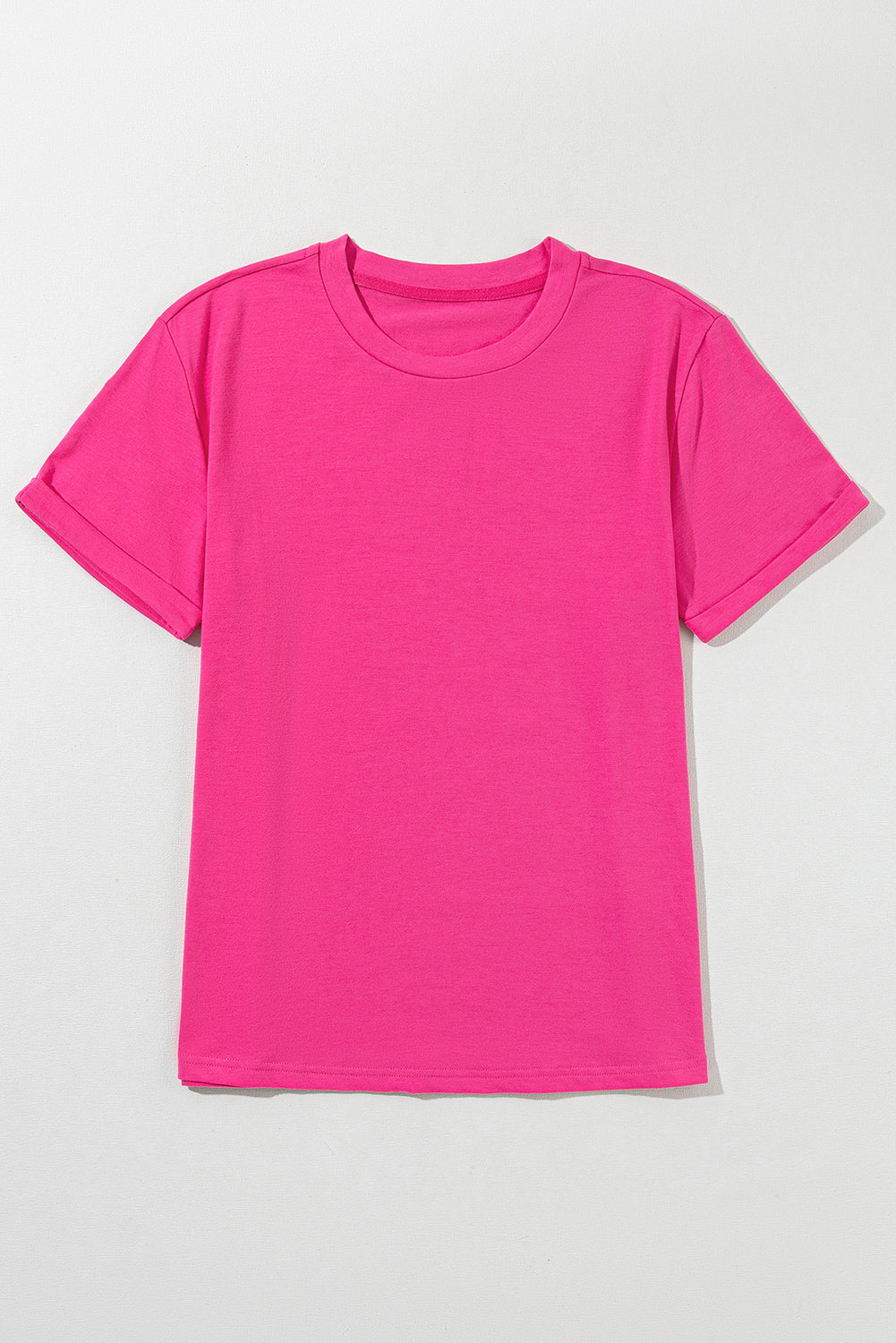 White Casual Crew Neck Short Sleeve Basic Tee