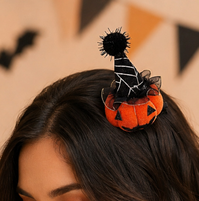 Halloween Hair Clips for Girls Pumpkin Witch Spider Bat