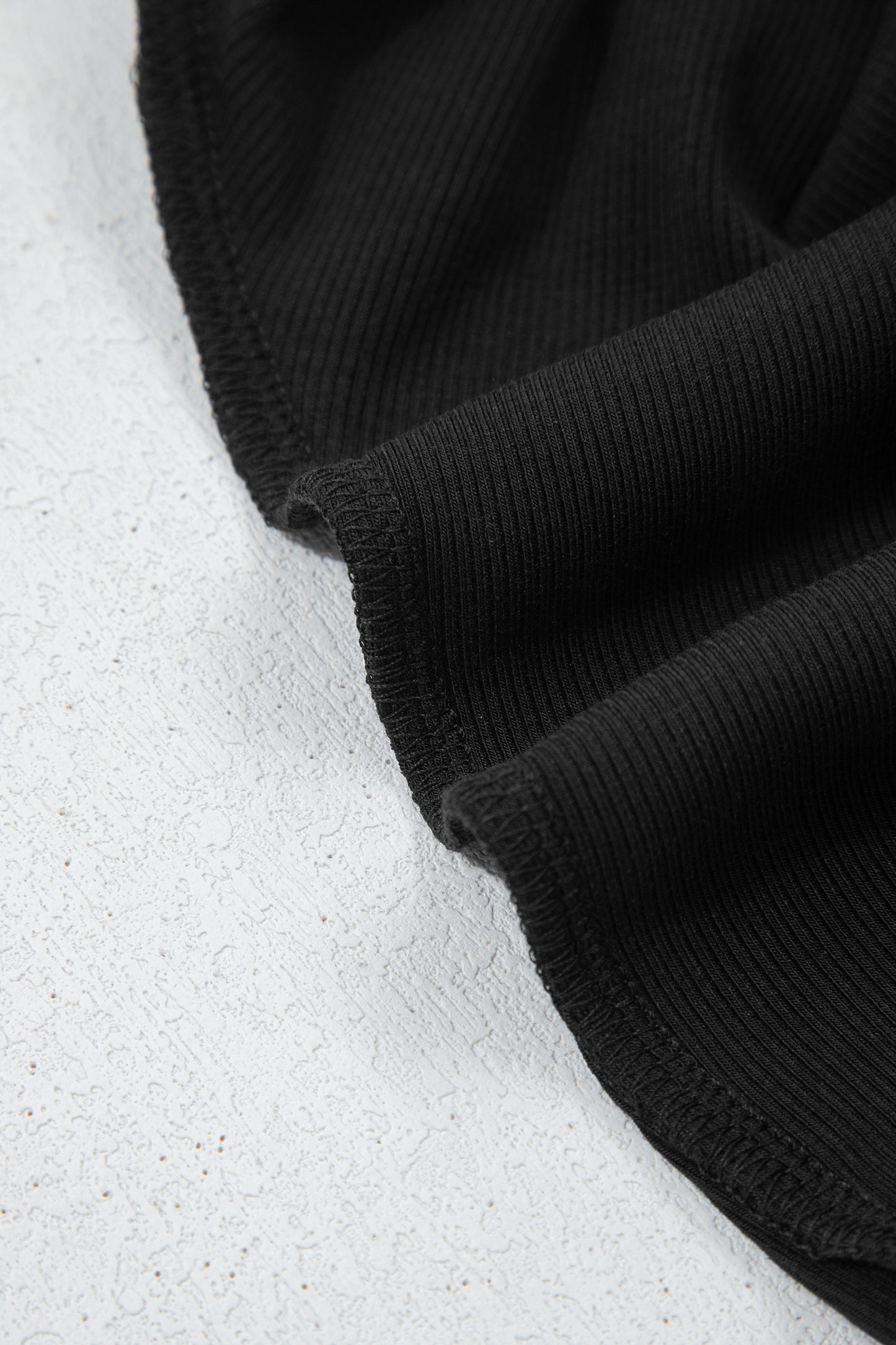 Solid Oversize Slit Sweatshirt with Ribbed Leggings Set