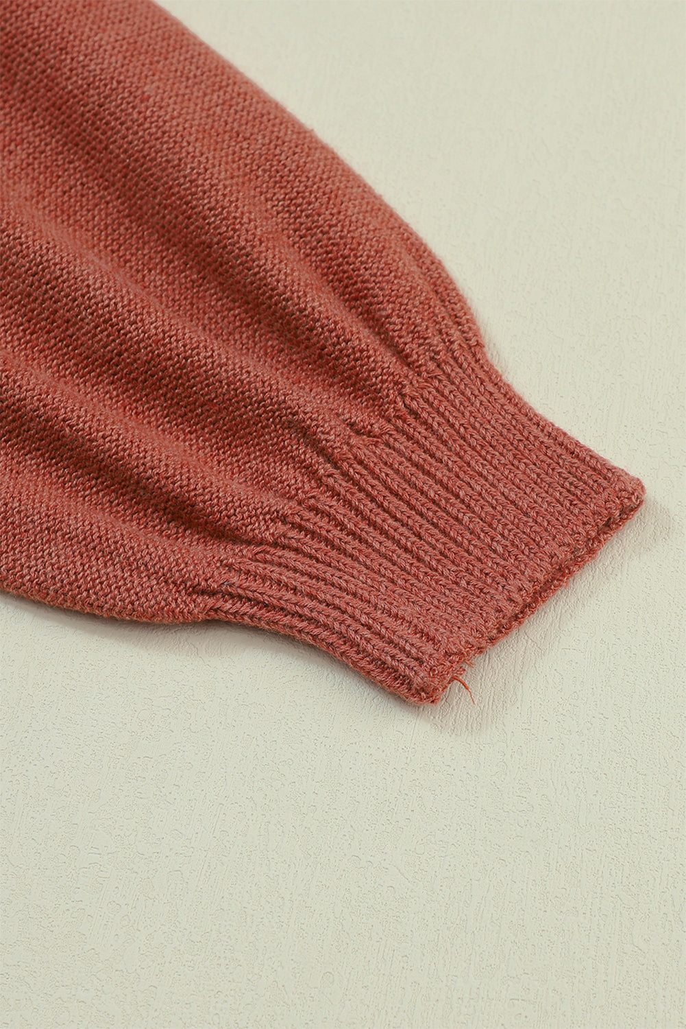 Colorblock Bishop Sleeve Ribbed Knit Sweater