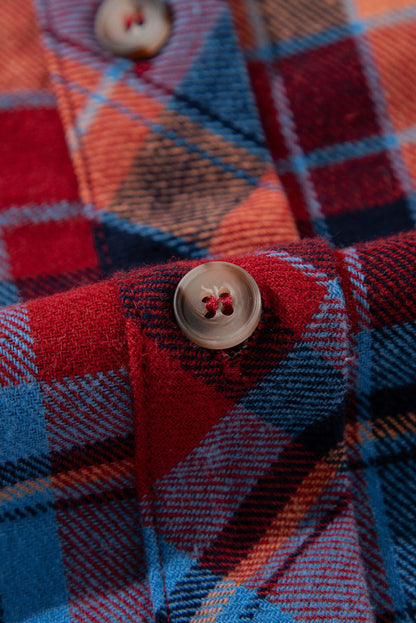 Retro Plaid Button-Down Shacket – Casual Western Layering Piece