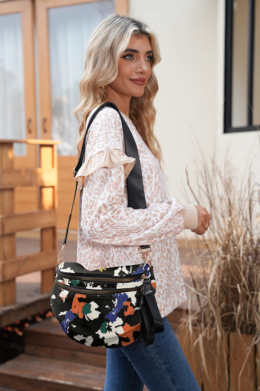 Trendy Camouflage Crossbody Shoulder Bag for Women