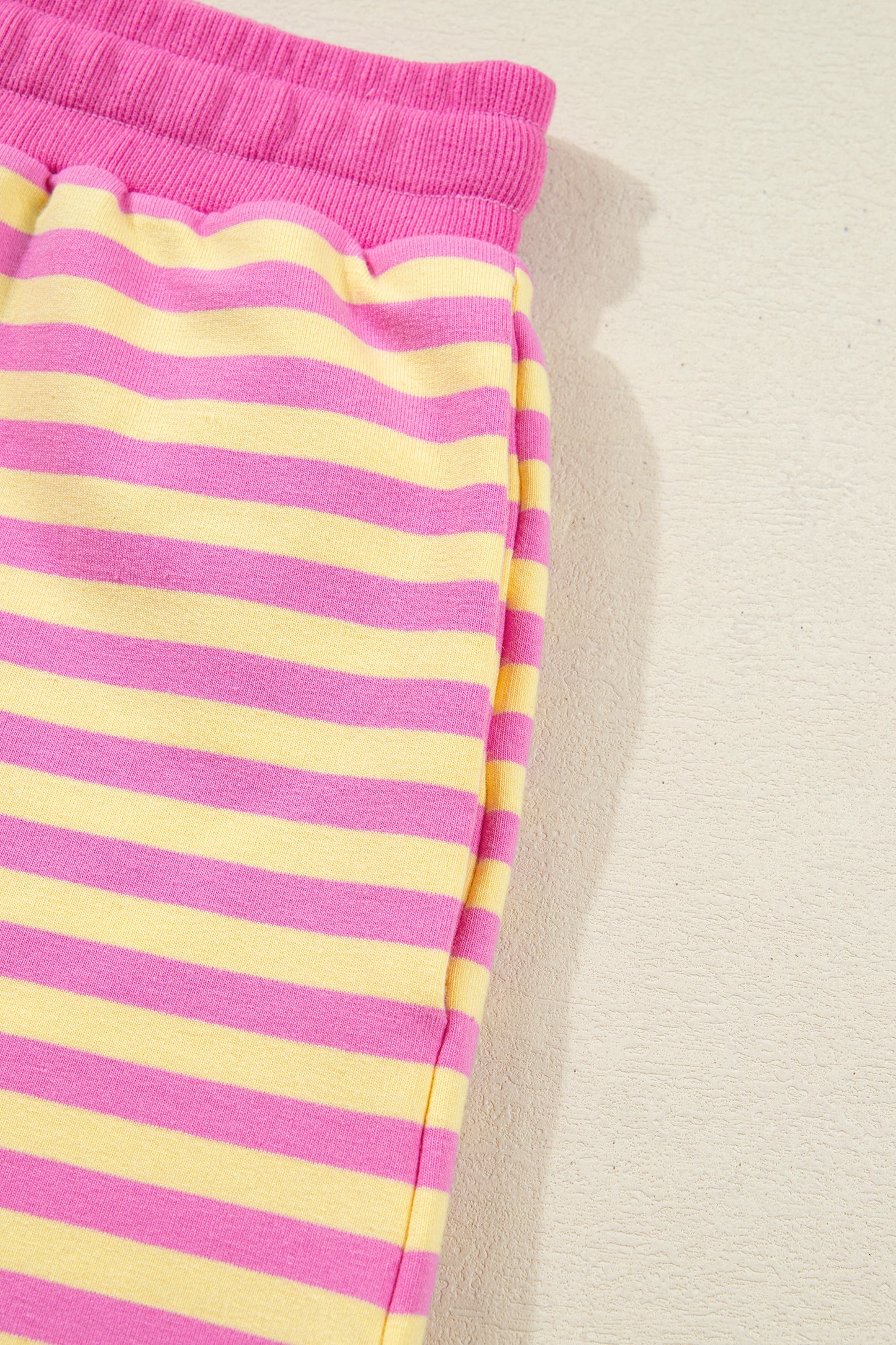 Striped Two Piece Lounge Set Womens Tee and Shorts
