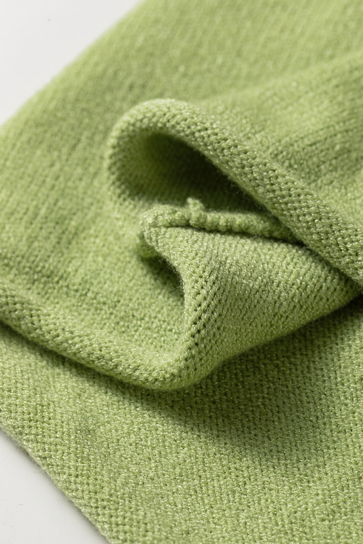 Meadow Mist Green Fish Graphic Oversized Knit Sweater