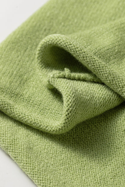 Meadow Mist Green Fish Graphic Oversized Knit Sweater