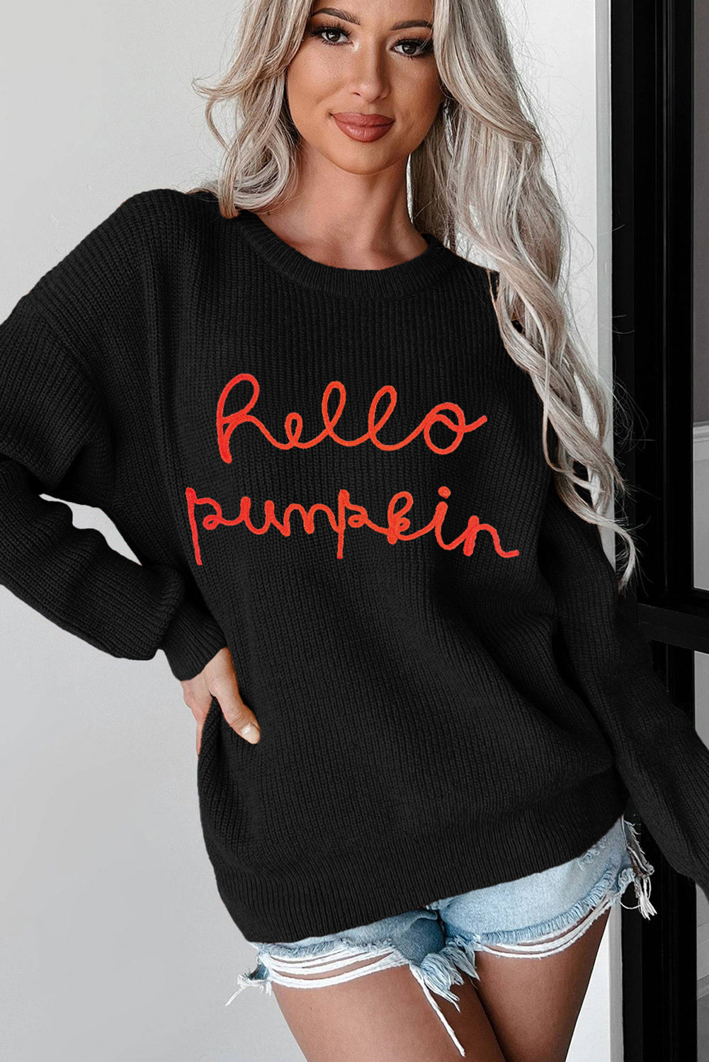 Hello Pumpkin Graphic Sweater