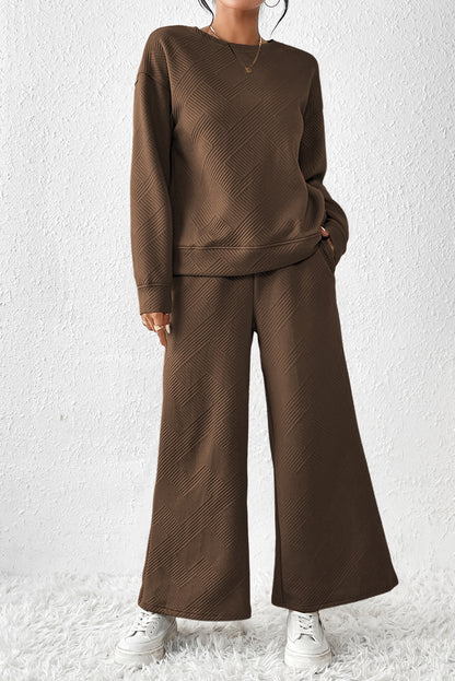 Dahlia Ultra Loose Textured 2pcs Slouchy Outfit